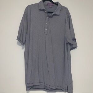 Men’s Short Sleeve Golf Polo Shell Houston Open Size XL Black Stripes